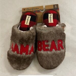 Dearfoams Brown and Red Slippers